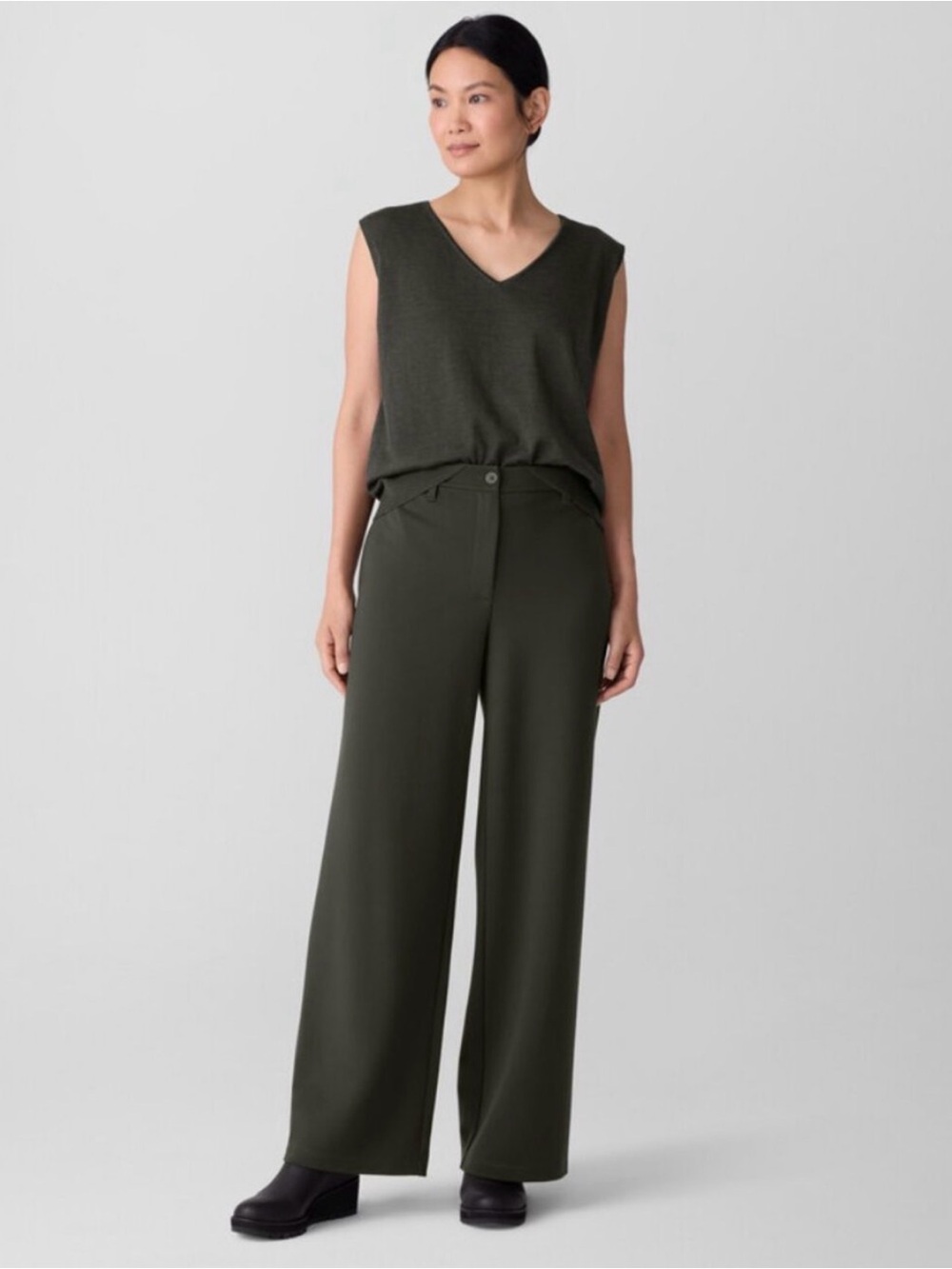 Wide-Leg High-Rise Pants